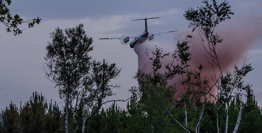Feux de forêt : des moyens aériens plus proches du massif des Landes de Gascogne