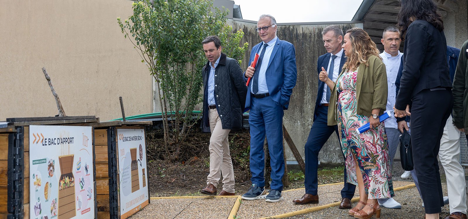 Les biodéchets issus de la restauration sont mélangés à du broyat de bois